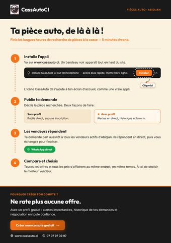 Prospectus client CassAuto CI — cliquer pour agrandir
